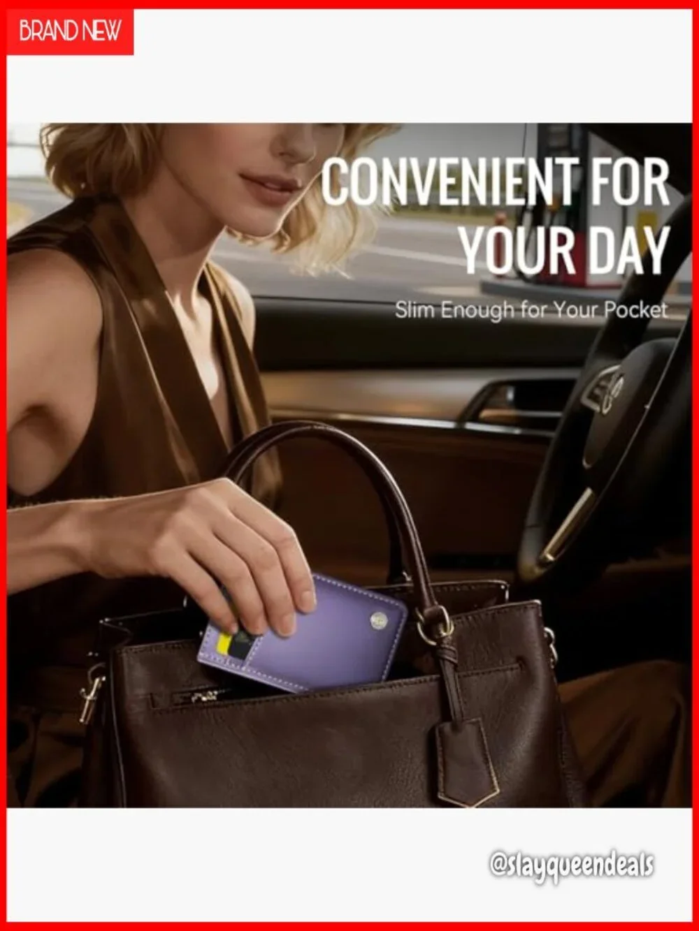 Slim RFID Blocking Wallet 8 Card Slots Bifold Front Pocket PU Leather
